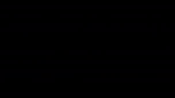 Линейные Неоновые Цепи Красным Светом Черном Экране Светящаяся Текстура Сетки — стоковое видео