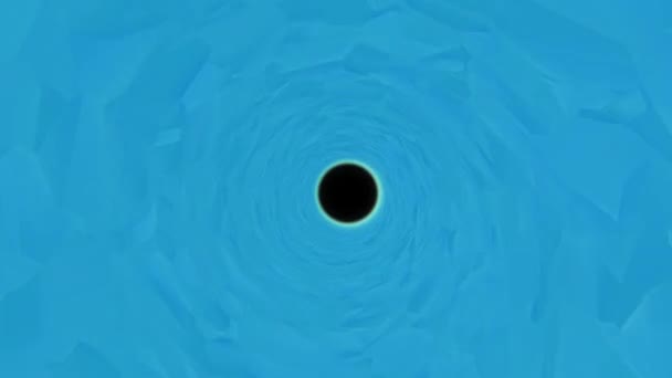 Prosty Tunel Lodowy Czarnym Końcem Animacja Przejścia Przez Biegun Północny — Wideo stockowe