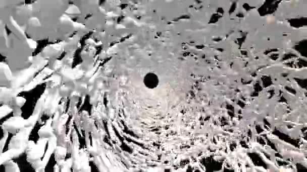 Animation Tunnel Sperm Black Screen Concept Family Eruption Vagina Stock — стоковое видео