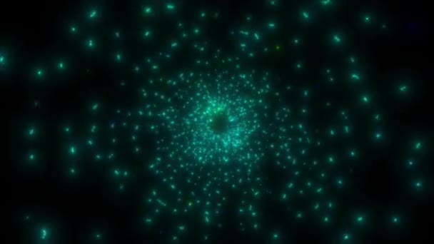 Animation Des Interstellaren Fluges Mit Blauen Sternen Auf Einem Schwarzen — Stockvideo