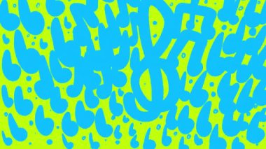 Yeşil ekranda müzikal notaların mavi tonuyla video geçişi. 4K 'daki kareleri alfa kanalıyla değiştirmek için melodiyle stok animasyonu. Notalar ve üç katlı anahtarla şarkı konsepti.