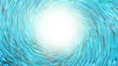 Pürüzsüz çizgileri ve parlak bir merkezi olan soyut mavi arkaplan.