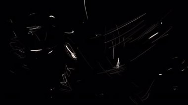 Siyah ekranda beyaz çizikler, sürtünmeler ve hafif hasar. Eski bir yüzeyin, eski bir filmin etkisi. Hikayelerin, gönderilerin, kliplerin, video bloglarının nostaljik etkileri için animasyon.