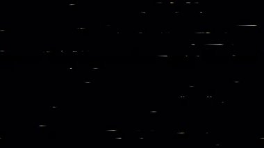 Siyah ekranda beyaz çizgili VHS etkisi. 4K içinde üst üste bindirmeler için Video Ev Sistemi canlandırması.