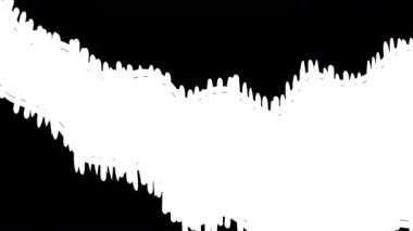 Siyah ekranda beyaz kumaşı yırtmanın etkisi. Sahne dönüşümleri için iplik parçacıkları stok animasyonu. Paketleri açma ya da paketi açma kavramı. 4K 'da alfa kanalıyla geçiş.