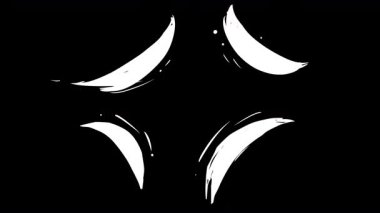 Siyah ekranda beyaz şok dalgaları olan VFX. Darbe, düşüş, darbe, savaş ya da salıncak kavramı. Dinamik olarak dağılan hatlarla hisse senedi animasyonu. Comic and fight effect in 4K with a Alpha Channel.