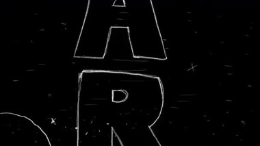 Siyah ekranda beyaz film hasarlı Retro giriş animasyonu. Nostaljik örtüşmeler ve arıza tanıtımları için 4K içinde titrek başlık efekti.