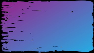 Soyut gradyan vektör arkaplanı mordan maviye, kaba siyah kenarlı, modern ve sanatsal görünüm ile soluyor.