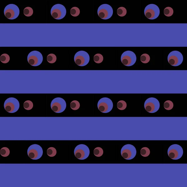 Diseño Geométrico Negro Violeta Círculos Oscuros Decorativos Patrón Vectorial Repetible — Archivo Imágenes Vectoriales