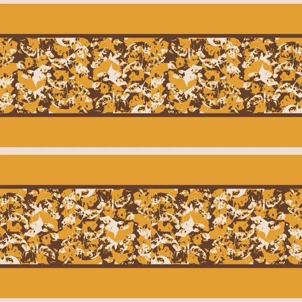 褐色和深黄色图案 条纹和结构 无缝线可重复传病媒介 — 图库矢量图片