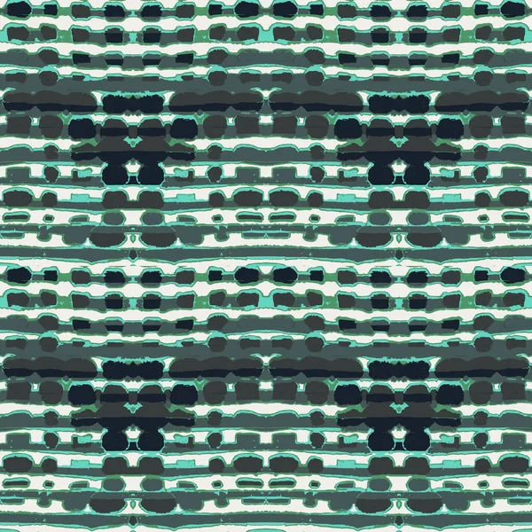 Интересный Зеленый Черный Текстиль Бесшовный Повторяющийся Векторный Рисунок — стоковый вектор