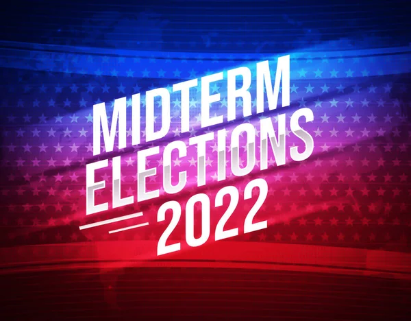 アメリカ合衆国中間選挙2022年赤と青のライトが輝く壁紙 最新の選挙コンセプト背景デザイン — ストック写真