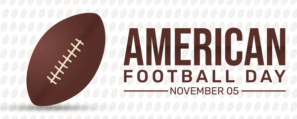 American football day banner design with brown ball and typography.