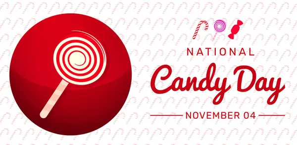 Día Nacional Diseño Pancartas Caramelo Con Dulces Colores Tipografía —  Fotos de Stock