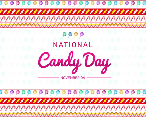 Día Nacional Del Caramelo Fondo Pantalla Con Caramelos Colores Borde — Foto de Stock