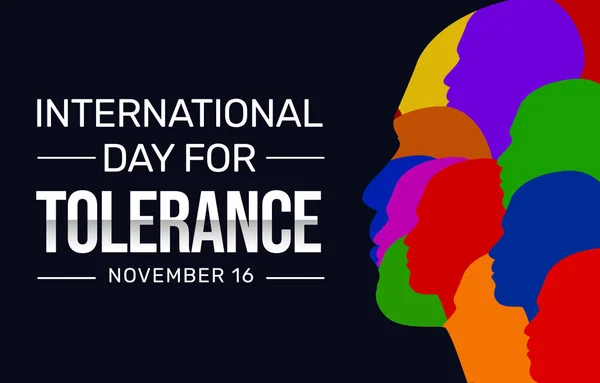 Międzynarodowy Dzień Tolerancji Tło Różnych Kolorach Portret Tło Dnia Tolerancji — Zdjęcie stockowe