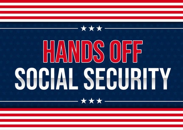 Mãos Fora Fundo Conceito Protesto Segurança Social Com Estados Unidos — Fotografia de Stock