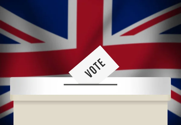 Spojené Království Volební Politický Koncept Pozadí Box Paper Britská Vlajka — Stock fotografie