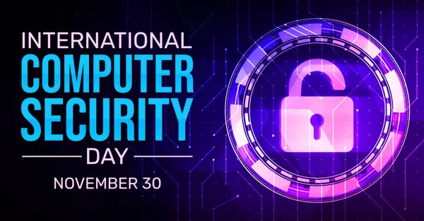 Giornata Internazionale Della Sicurezza Informatica Sfondo Con Concetto Tecnologia Futuristica — Foto Stock