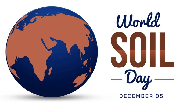 World Soil Day Wallpaper Globe Soil Color Concept Typography International — Stock Photo, Image