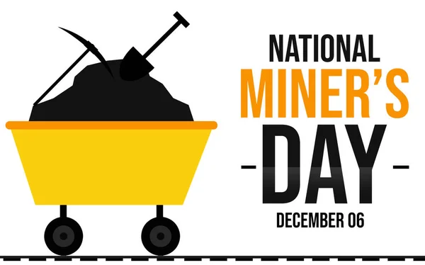 National Day Miners Bakgrund Med Gruvvagn Och Verktyg Gruvarbetarnas Dag — Stockfoto