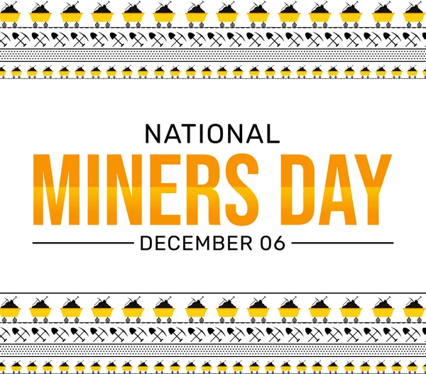 stock image National Miners day wallpaper in traditional style with mining cart and equipments inside border. Miners day background