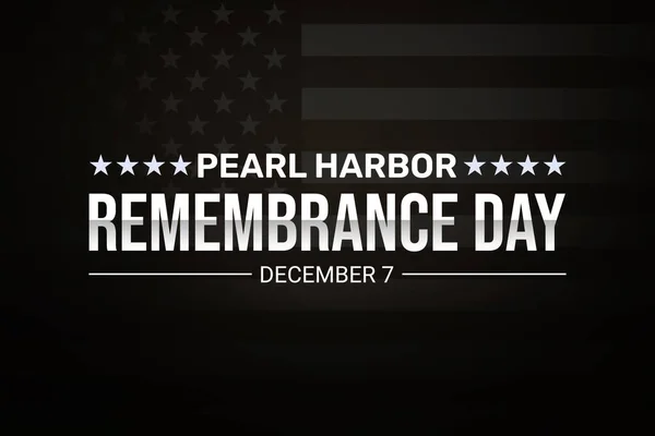Minnesdag För Pearl Harbor December Med Mörk Amerikansk Flagga Och — Stockfoto