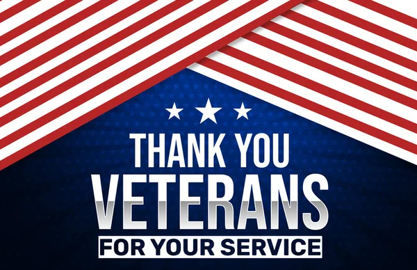 Спасибо Ветераны Обои Звездами Красными Линиями Американского Флага Концепция Дня — стоковое фото