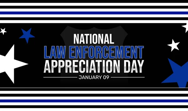 stock image Law Enforcement Appreciation Day Background with Blue and Black flag stripes. Appreciating American law enforcement background design