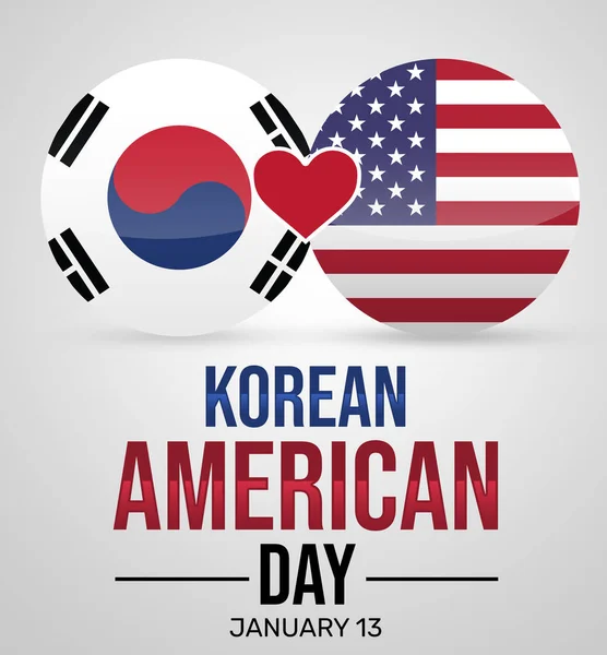 Korean American Day Wallpaper Σημαίες Και Καρδιά Στο Κέντρο Γιορτάζοντας — Φωτογραφία Αρχείου