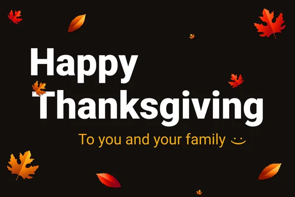 Šťastné Díkůvzdání Pro Vás Vaši Rodinu Pozadí Díkůvzdání Pozdravy Tapety — Stock fotografie