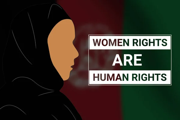 Contexto Dos Direitos Das Mulheres Dos Direitos Humanos Com Hijab — Fotografia de Stock