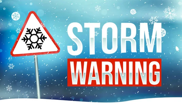 冬の嵐警告の概念の背景の壁紙タイポグラフィーと速い雪の背景 — ストック写真
