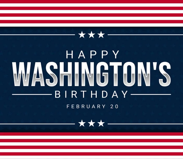 Happy Washingtons Birthday Фон Типографикой Внутри Патриотического Искушения — стоковое фото