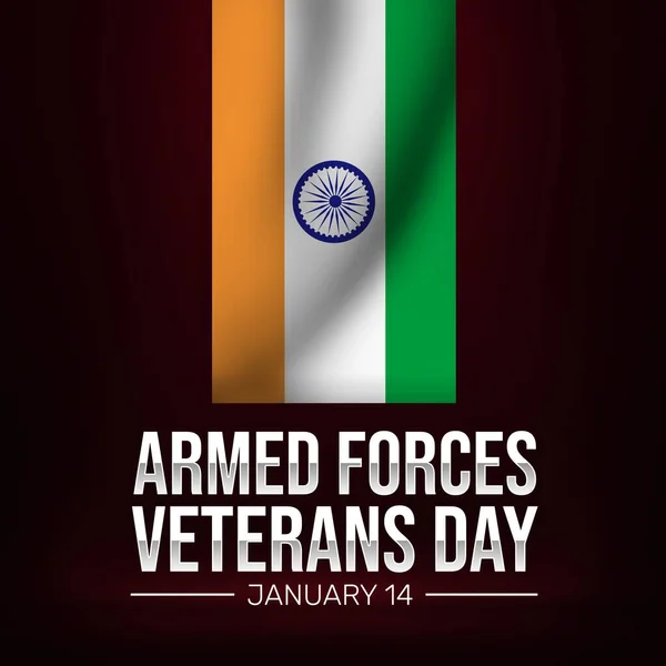 Indian Armed Forces Veterans Day Achtergrond Met Zwaaiende Vlag Ondersteboven — Stockfoto