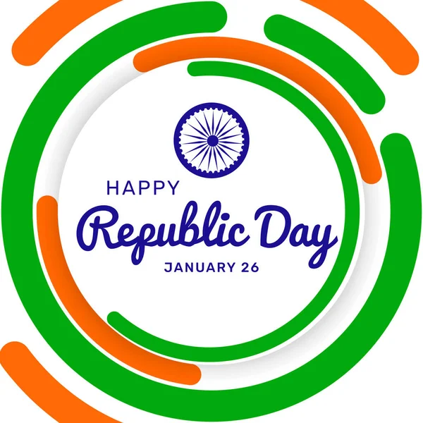 Republic Day Bakgrund Med Former Och Typografi Indiska Republikens Dag — Stockfoto