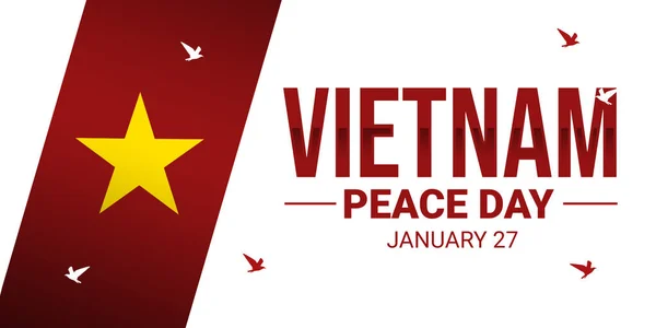 Jour Paix Vietnam Fond Avec Typographie Rouge Drapeau Souvenir Journée — Photo