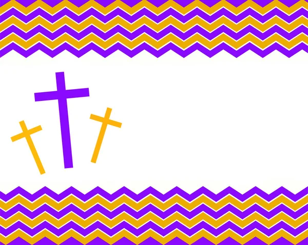 Ash Wednesday Background Colorful Border Design Free Copy Space Text — Stock Photo, Image