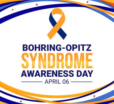 Mavi ve sarı kurdeleli Bohring-Opitz Sendromu Günü Duvar Kağıdı. Bohring-Opitz Sendromu Günü, arkaplan tasarımı