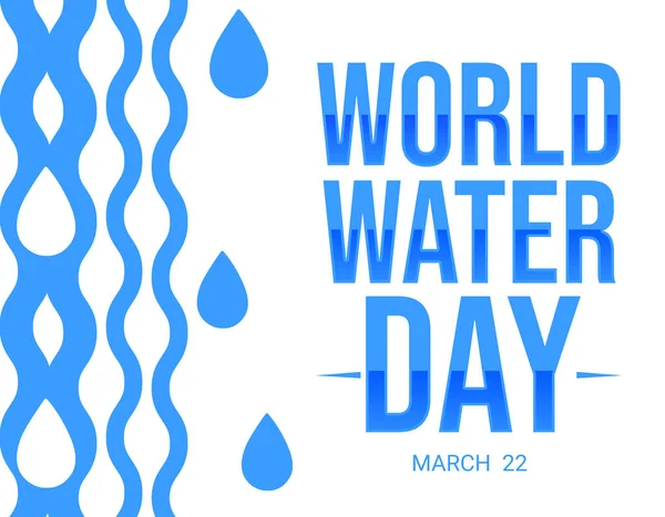 World Water Day Background Typography Water Waves Side International Water — Stock Photo, Image