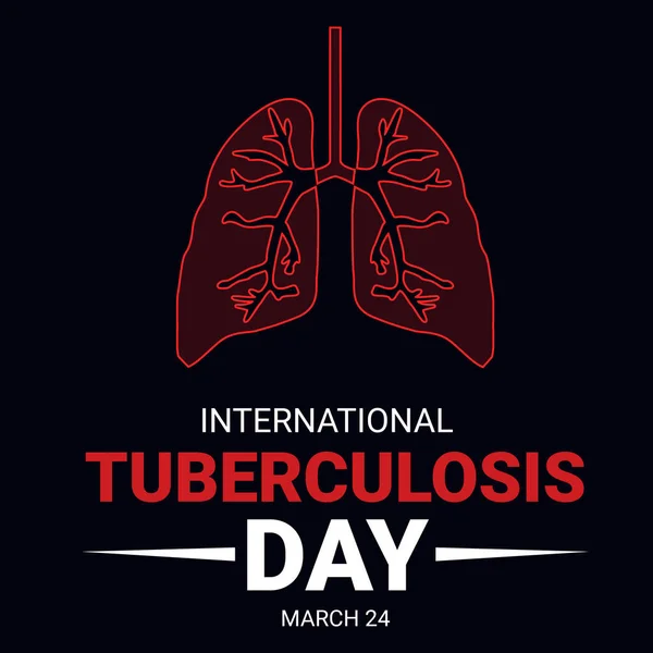 Dia Internacional Tuberculose Fundo Com Tipografia Pulmões Dia Mundial Tuberculose — Fotografia de Stock