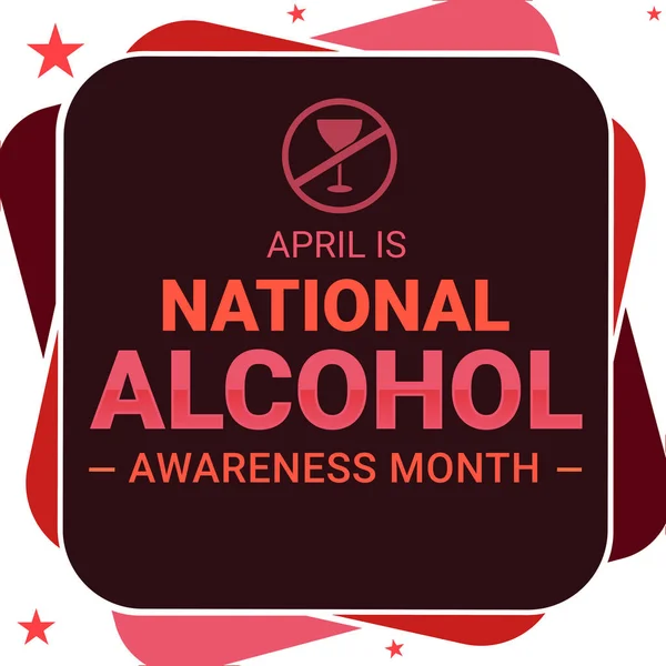 Kırmızı Turuncu Arkaplanlı Ulusal Alkol Farkındalığı Ayı Duvar Kağıdı Alkol — Stok fotoğraf