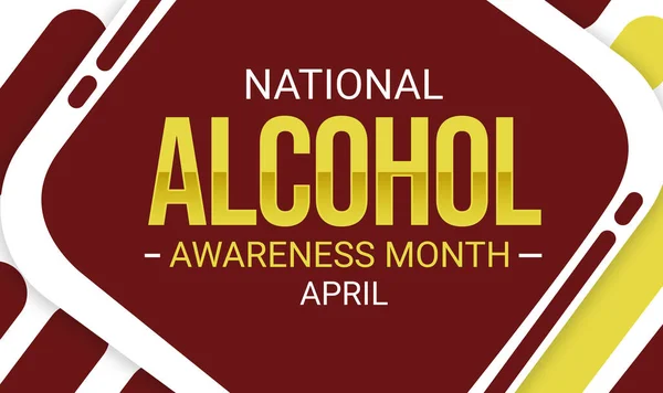 Modern Alcohol Awareness Month Background Typography National Alcohol Awareness Month — Stock Photo, Image