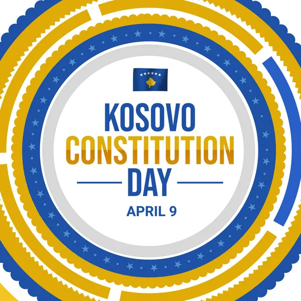 Ημέρα Συντάγματος Του Κοσσυφοπεδίου Ταπετσαρία Σημαία Και Τυπογραφία Πατριωτικό Υπόβαθρο — Φωτογραφία Αρχείου