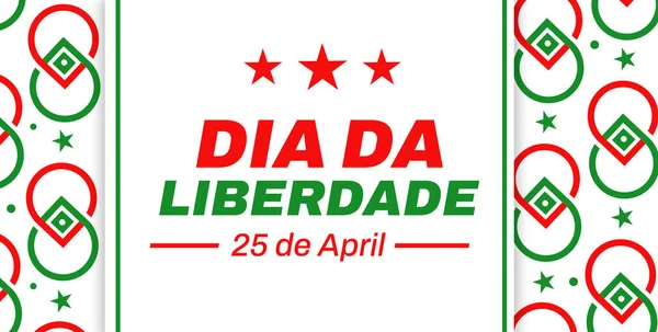 Portugal Frihetsdagen Bakgrund Med Färgglada Design Och Typografi Frihetsdagen Bakgrund — Stockfoto