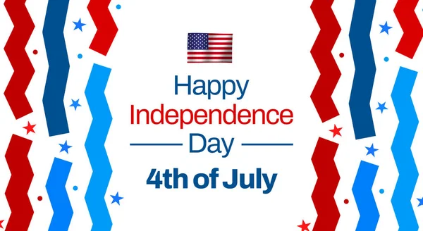 Happy Independence Day Juli Mit Dem Schwenken Der Amerikanischen Flagge — Stockfoto