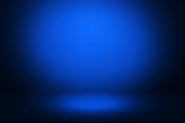 Fundo Abstrato Azul Escuro Com Holofote Brilhante Topo Design Palco — Fotografia de Stock