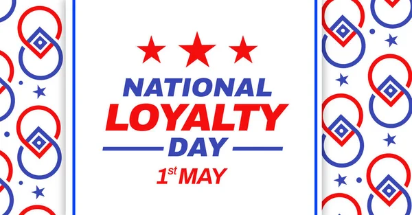 Национальный День Лояльности Фон Типографикой Звездами Национальный День Лояльности — стоковое фото