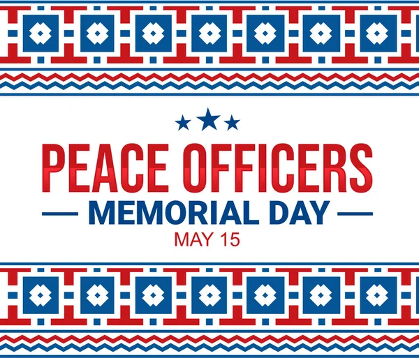 Patriotic Peace officers memorial day wallpaper design with colorful border and typography in the center