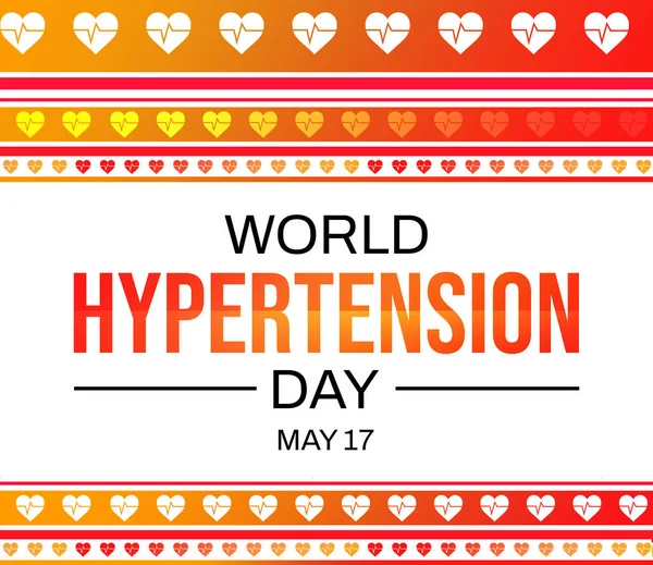 Dia Mundial Hipertensão Papel Parede Com Formas Coloridas Design Tipografia — Fotografia de Stock